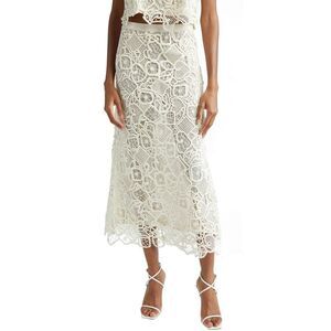 A.L.C. Womens Shay Lace Midi Skirt 4 Warm White - NWT $495